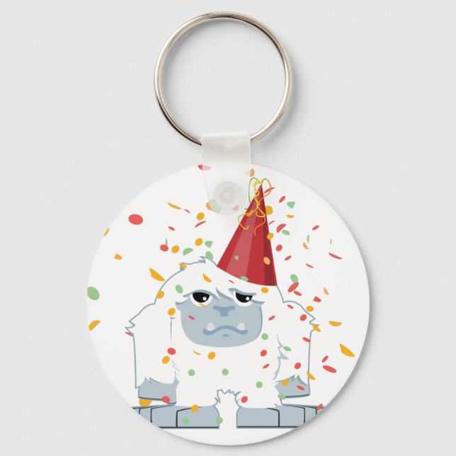 Confetti Party Yeti Keychain (Front)
