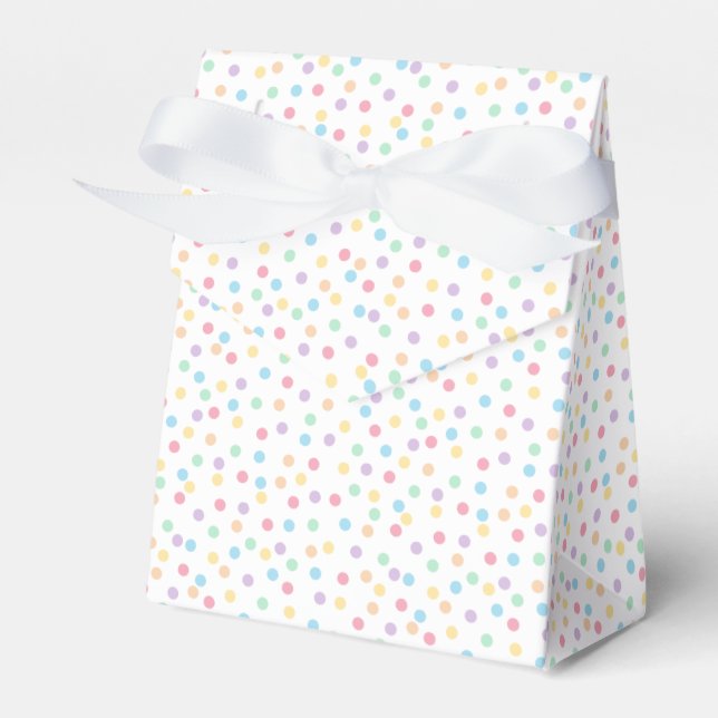 Confetti Pastels (Dots) Favor Boxes (Front Side)