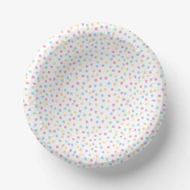 Confetti Pastels (Dots) Paper Bowls (Front)