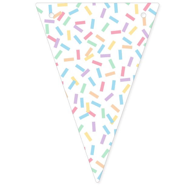  Confetti Pastels (Sprinkles) Bunting Flags (First Flag)