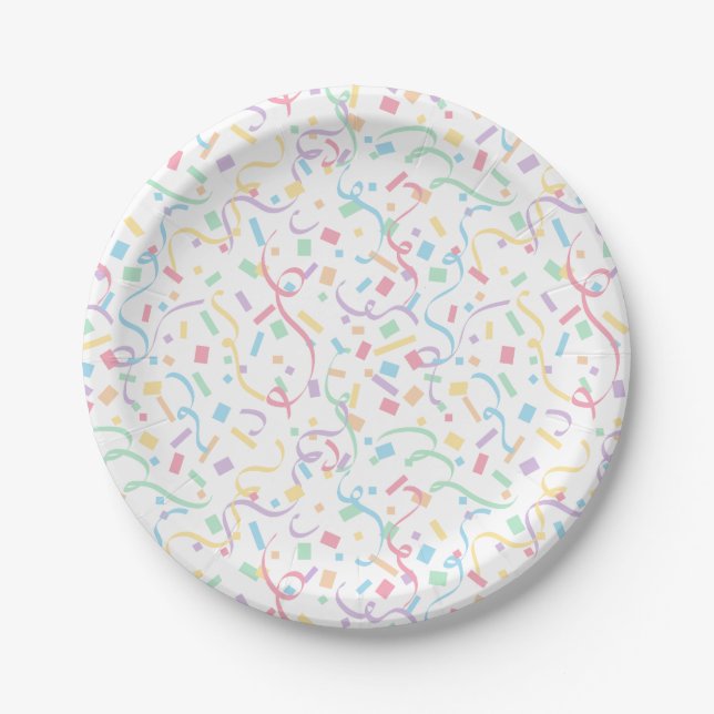 Confetti Pastels (Surprise) Paper Plates (Front)