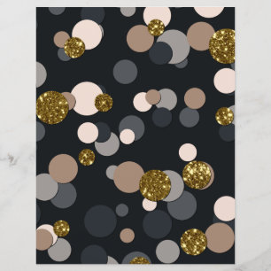 Confetti Peach, Maple, Gray and Gold Glitter Paper