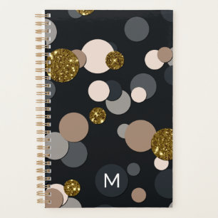 Confetti Peach, Maple, Gray and Gold Glitter Planner