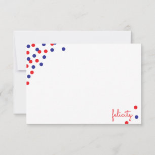 Confetti Personalized Note Cards