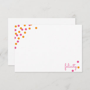 Confetti Personalized Note Cards