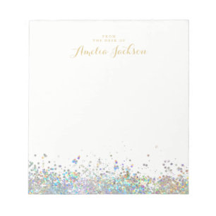 Confetti Personalized Notepad Stationery