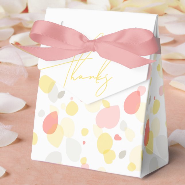 Confetti petal flowers thanks wedding favor box (Creator Uploaded)
