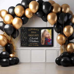 Confetti Photo Congrats Graduate Name   School Banner