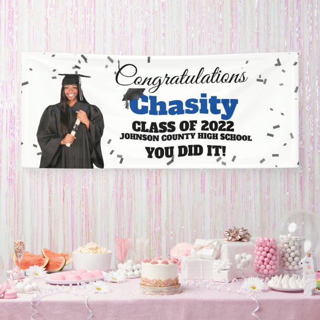 Confetti Photo Graduation Banner (Party)