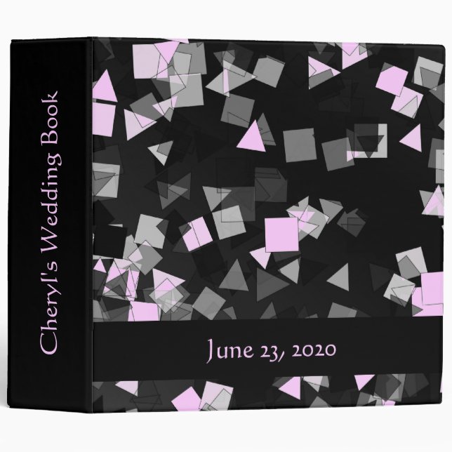 Confetti Pink Custom Binder (Front/Spine)