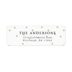 Confetti Polka Dot Holiday Address Label