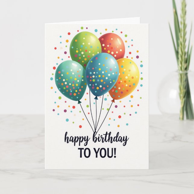 Confetti Pop Birthday Card (Front)
