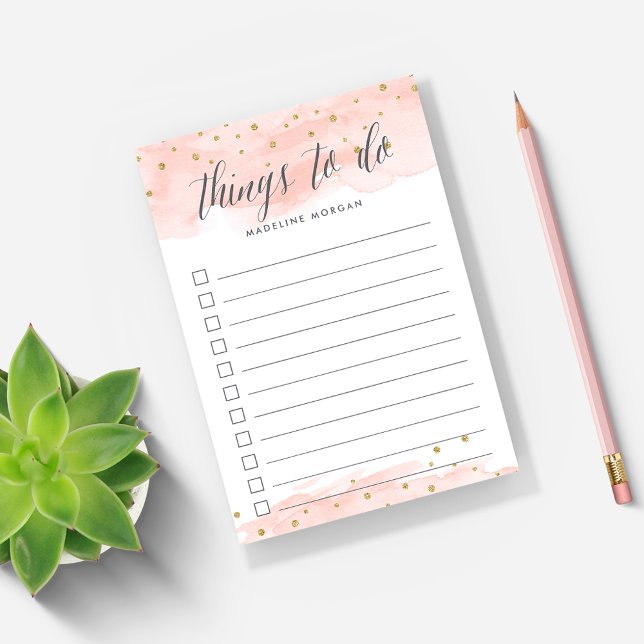 Confetti Pop | Blush | Personalized To Do List Post-it Notes (Creator Uploaded)