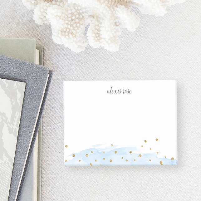 Confetti Pop | Sky | Chic Personalized Post-it Notes (Creator Uploaded)