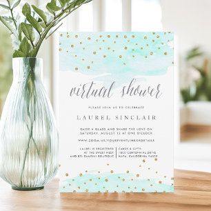 Confetti Pop Virtual Bridal or Baby Shower Invitation