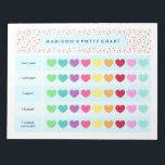 Confetti Potty Cart Notepad<br><div class="desc">Get your toddler potty trained with a fun and colorful confetti training chart!</div>