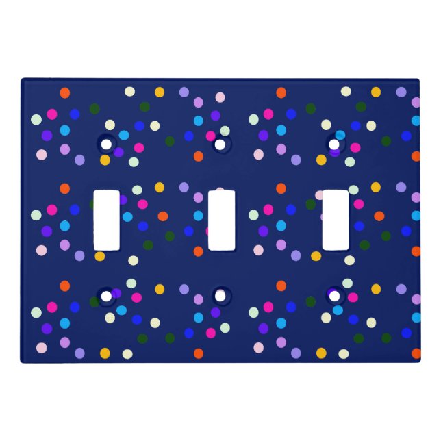 Confetti Purple Light Switch Cover (Front)