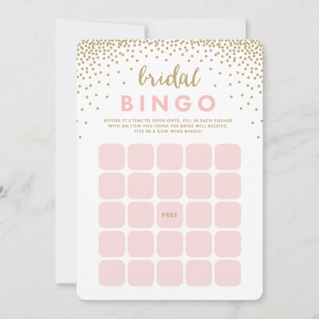 Confetti Shower | Bridal Bingo Cards (Front)