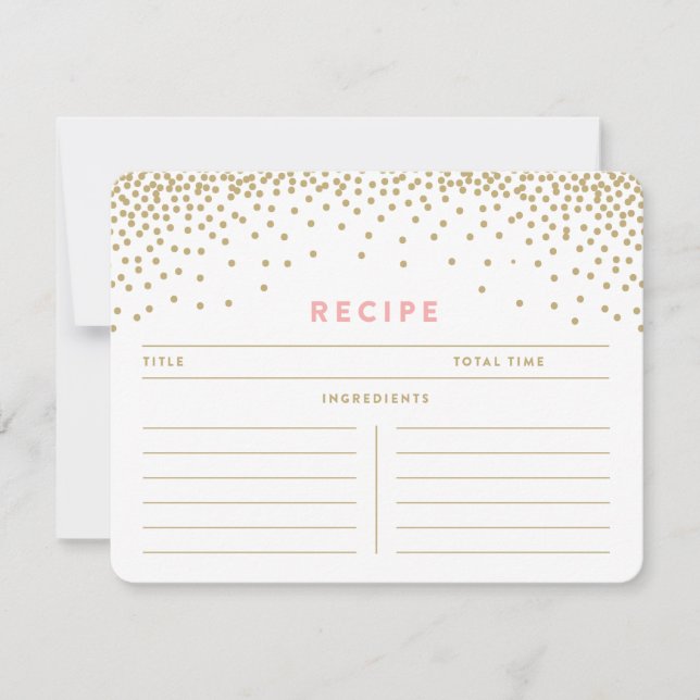 Confetti Shower | Recipe Cards (Front)