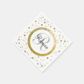 Confetti Silver/Gold Monogram Napkins (Corner)