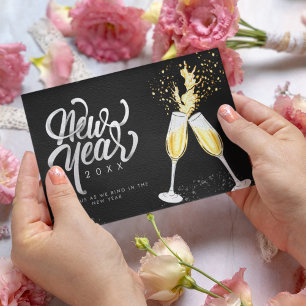 Confetti Sparkle Glitter Modern Party Holiday card