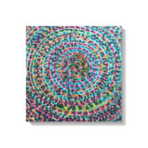 Confetti Spirals Stretched Canvas Print