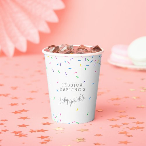 Confetti Sprinkle Baby Sprinkle Party Paper Cups