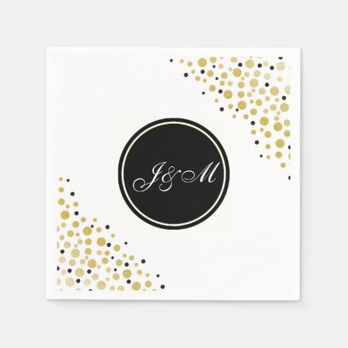 Confetti sprinkled dinner napkins