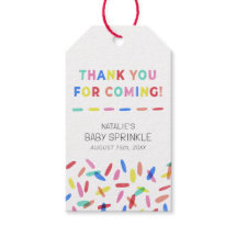 Confetti Sprinkles Baby Sprinkle Favor Gift Tag