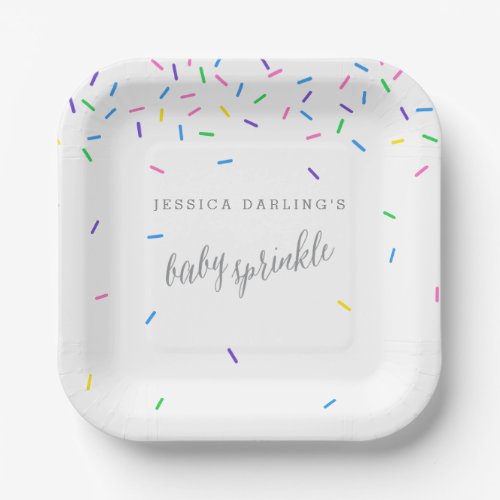 Confetti Sprinkles Baby Sprinkle Invitations Paper Plates