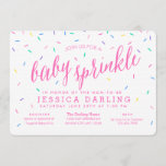 Confetti Sprinkles Baby Sprinkle Invitations pink