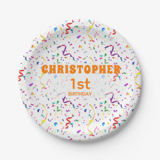 Confetti & Sprinkles birthday paper plates