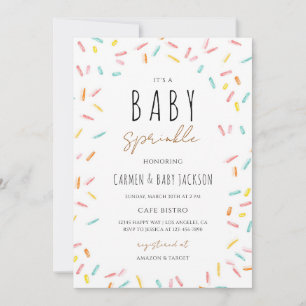 Confetti Sprinkles Gender Neutral Baby Shower Invitation