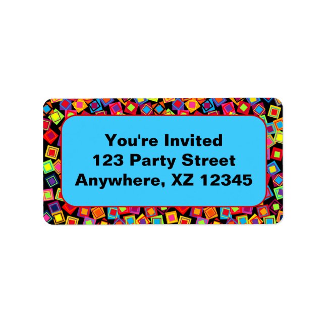 Confetti Squares Label (Front)