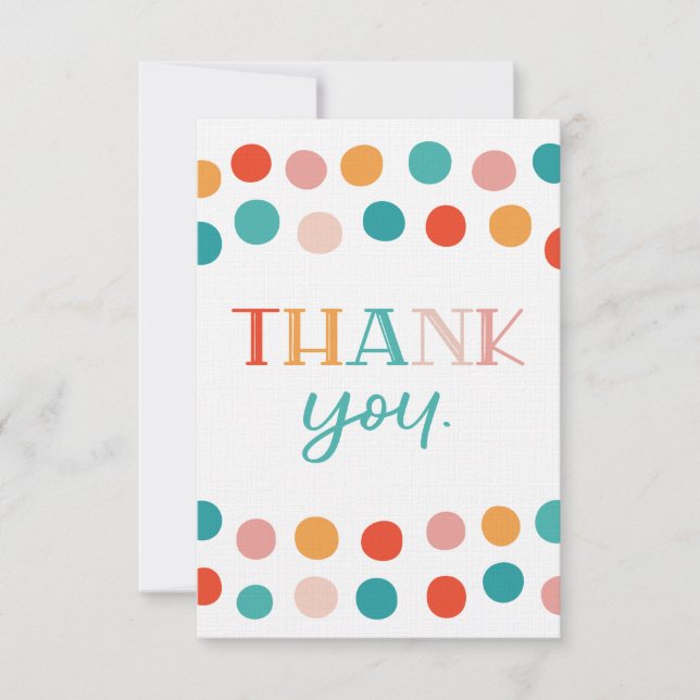 Confetti Thank You Card (Front)