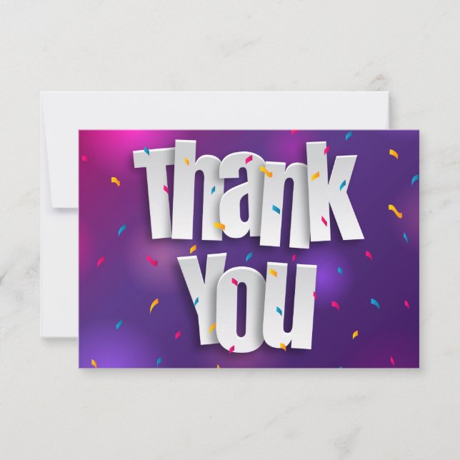 Confetti Thank You Card (Front)