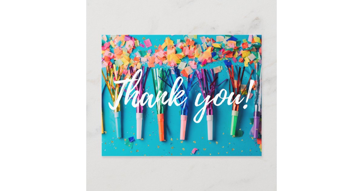 Confetti Thank You Card Zazzle confetti-thank-you-card-zazzle