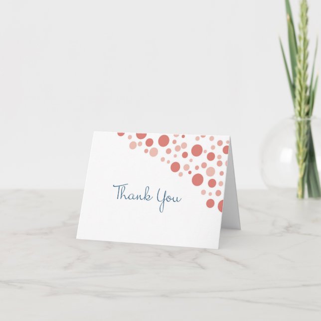 Confetti Thank You Coral (Front)