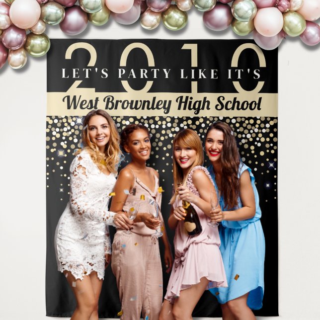 Confetti themed School Reunion Photobooth backdrop (Class Reunion Backdrop
)