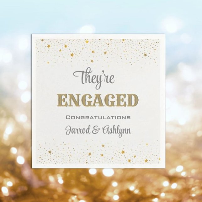 Confetti! "They're Engaged!" custom napkins (Creator Uploaded)