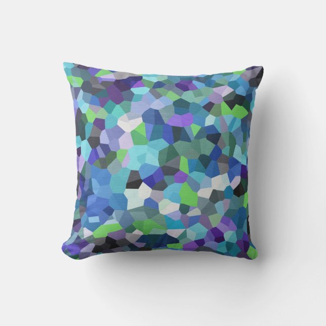 Confetti Violet Blues Outdoor Pillow (Front)
