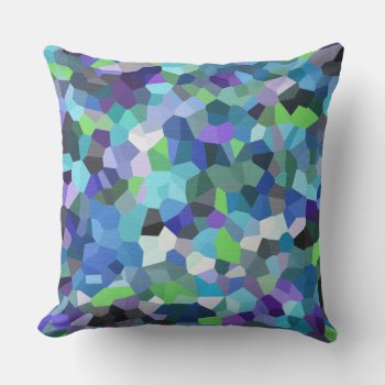 Confetti Violet Blues Outdoor Pillow by Mistflower at Zazzle