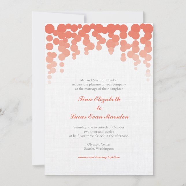 Confetti Wedding Invitation (Front)