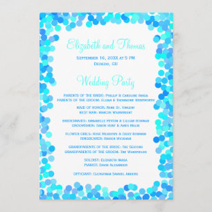 Confetti Wedding Programs
