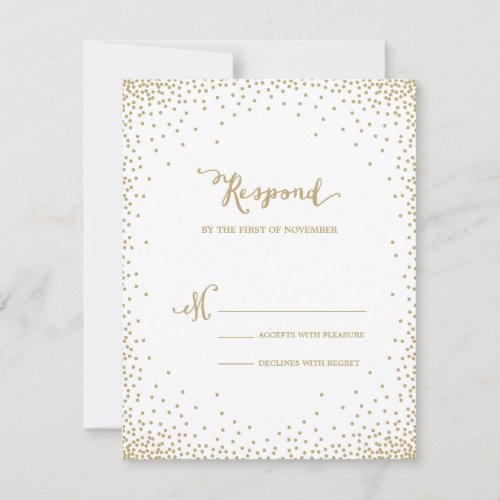 Confetti  Wedding Response Card
