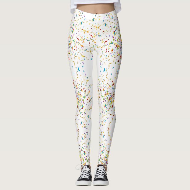 Confetti White Leggings (Front)