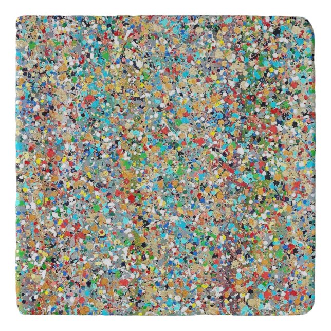 Confetti's Marble Trivet (Front)