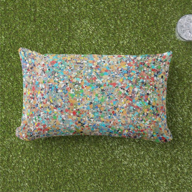 Confetti's Outdoor Lumbar Throw Pillow (Grass)