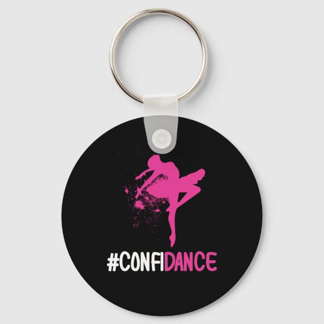 Confidance - Cute Dance and Dance Gift for Dancers Keychain (Front)