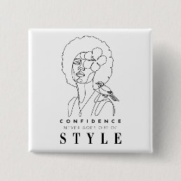 Confidence and Beauty Positive Affirmation Button